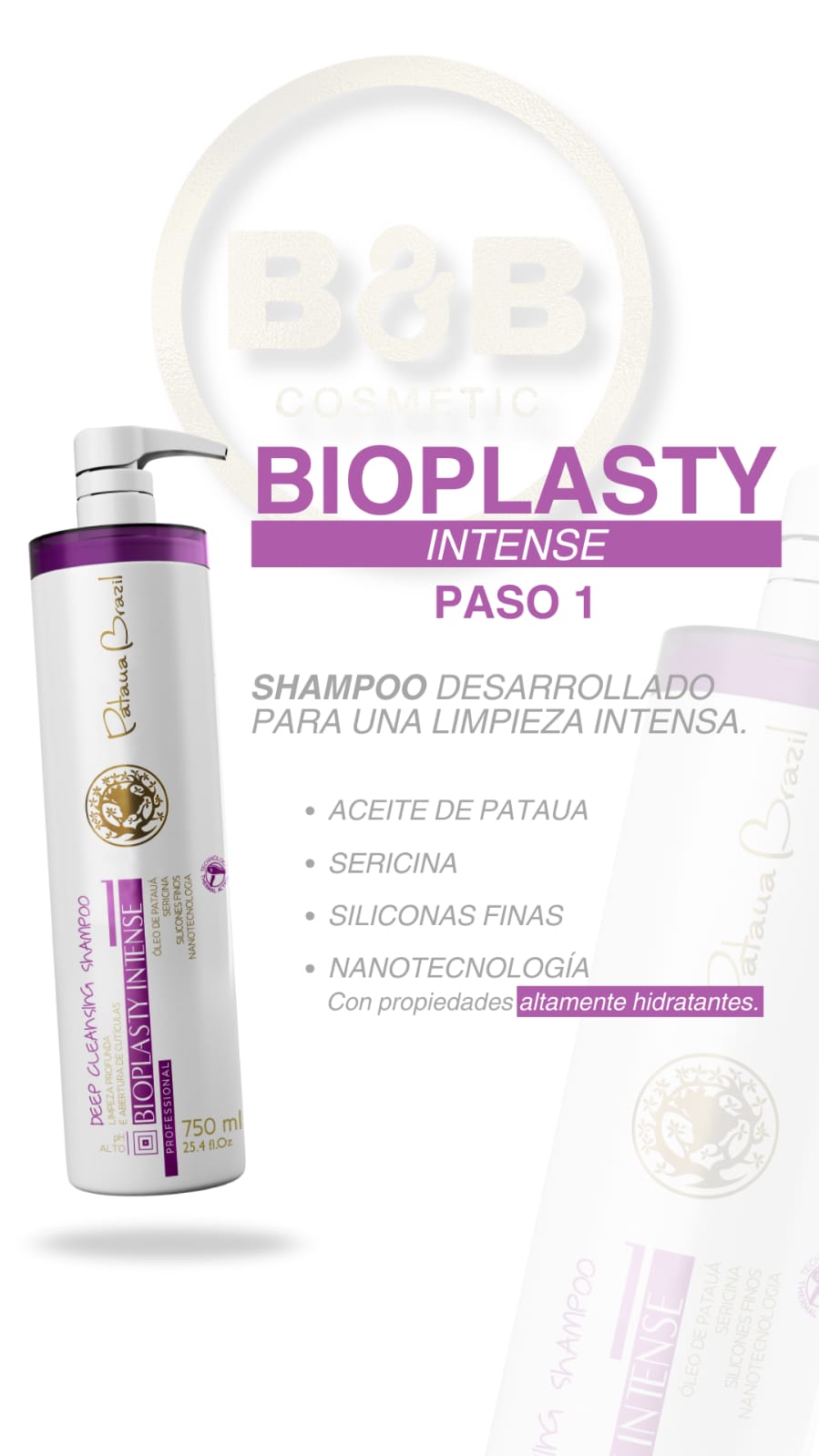 Bioplasty Intense Deep Cleasing Shampoo 750Ml Paso 1