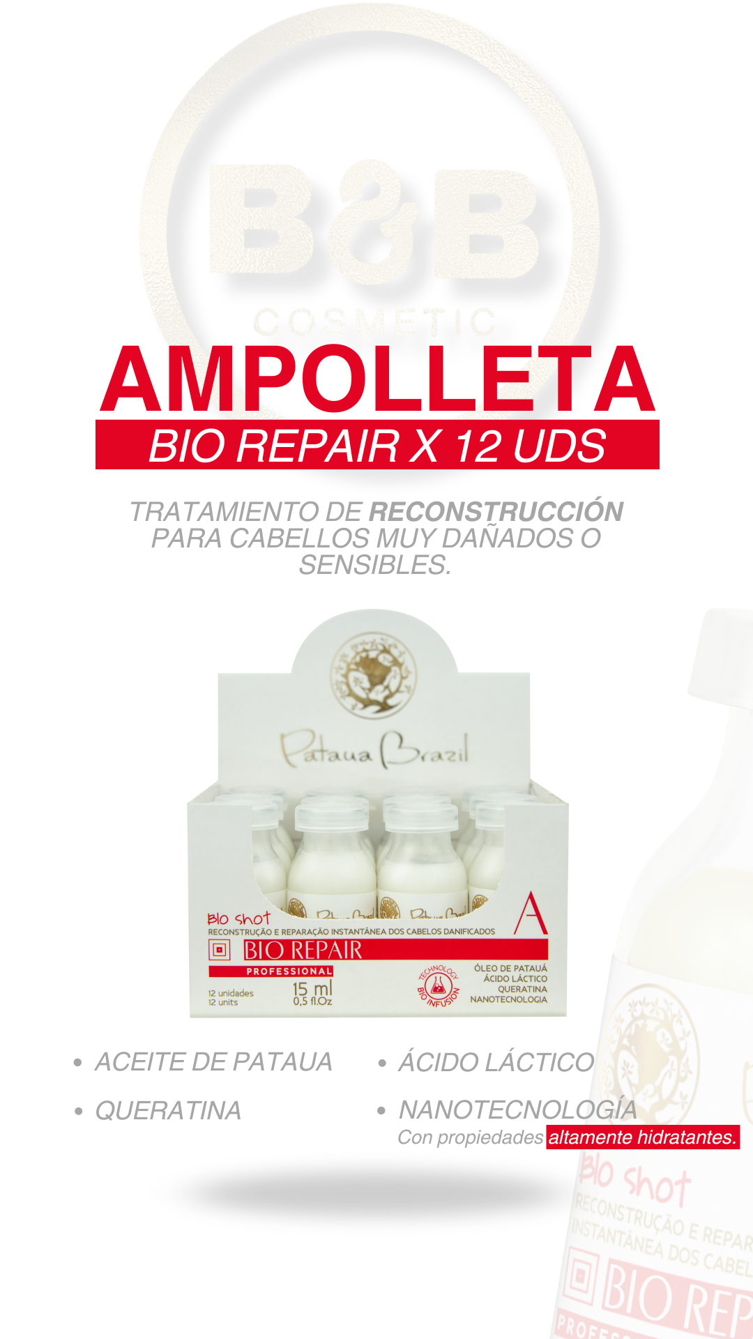 Cabello restaurado con Bio Shot - Reconstrucción profunda